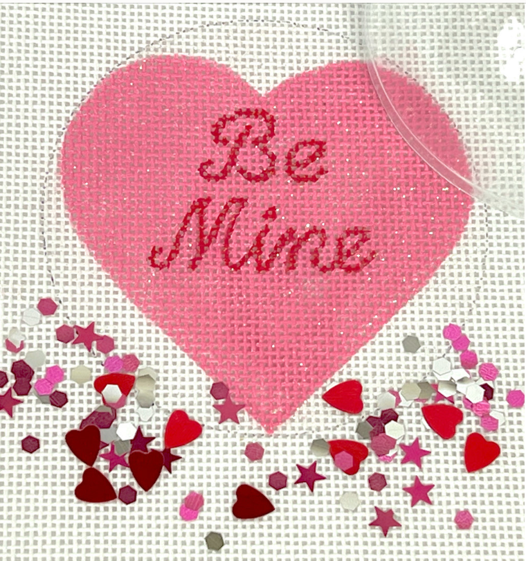Be Mine Snowglobe Ornament Canvas