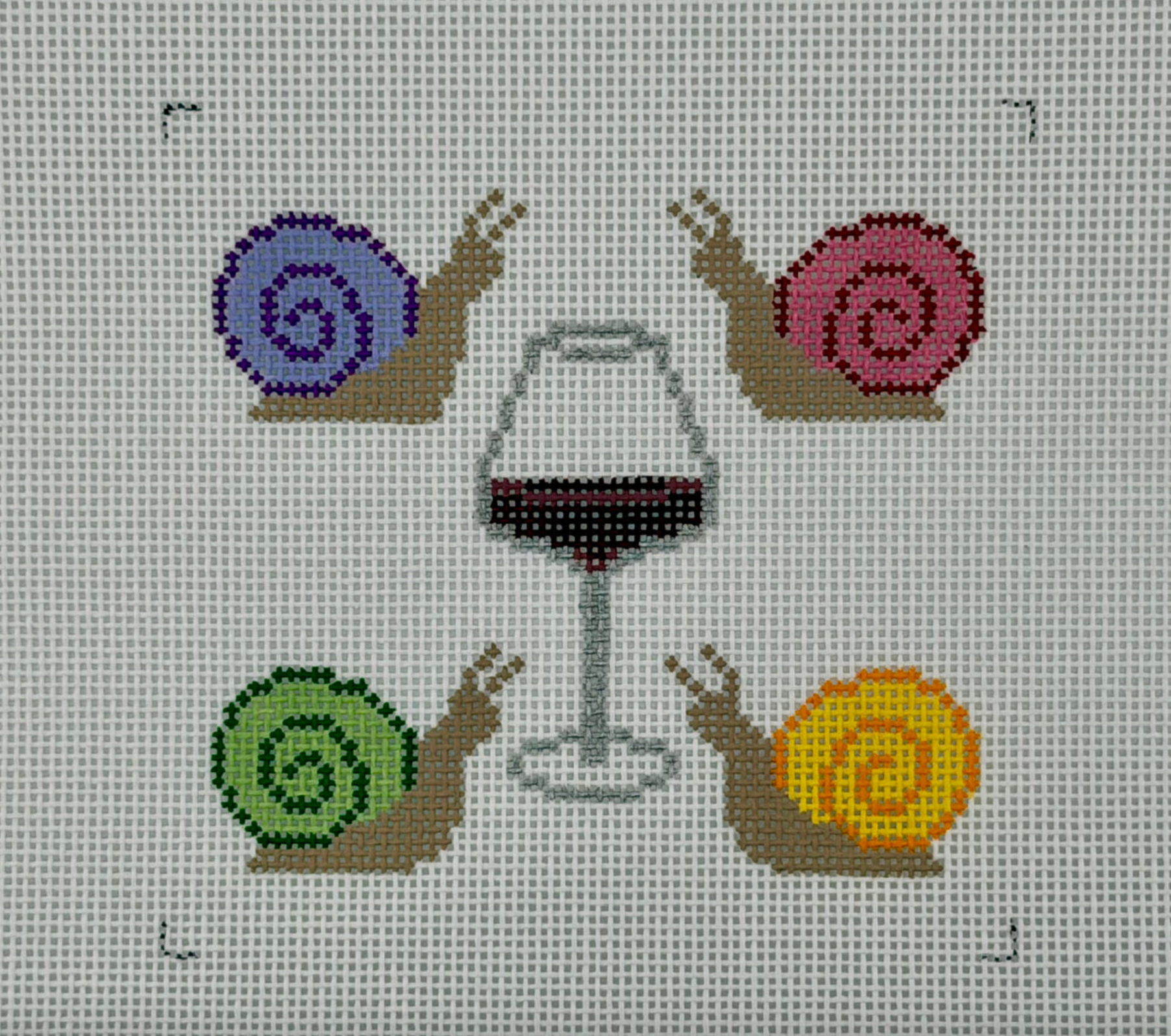 Escargot and Burgundy Canvas