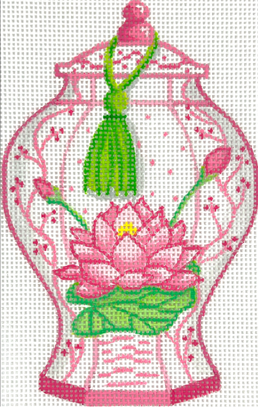 Mini Chinese Pink Vase Canvas