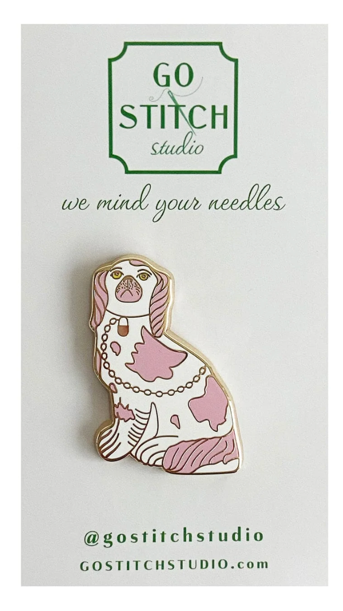 Pink Staffordshire Dog Needle Minder