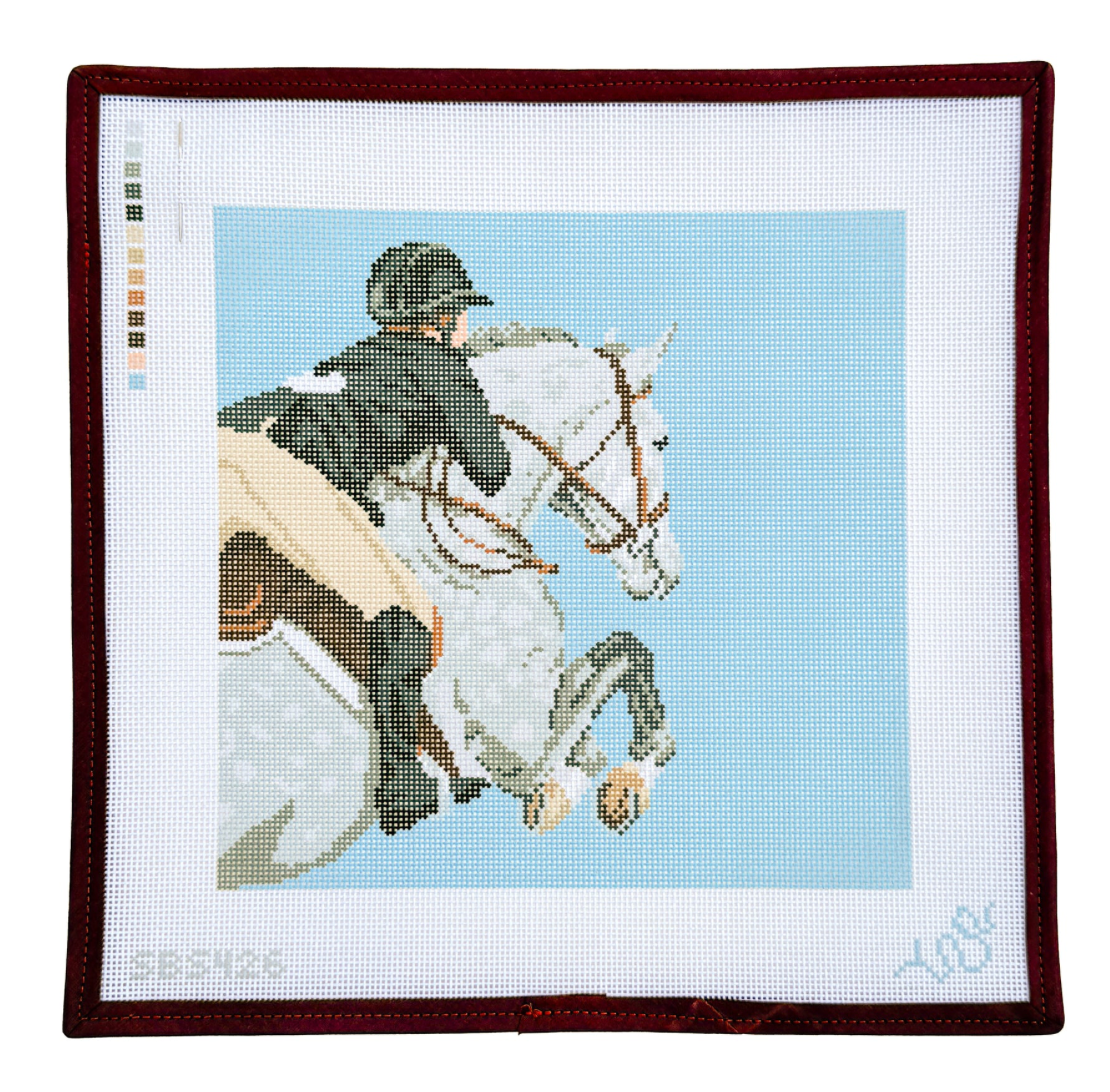 Show Jumping Pillow Size Canvas