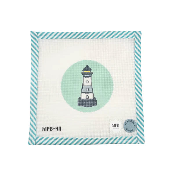 Antique Lighthouse Round Canvas