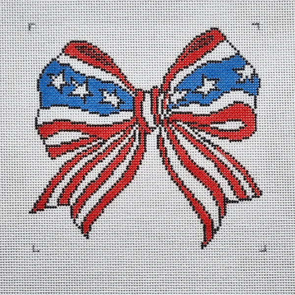 Patriotic Bow Canvas