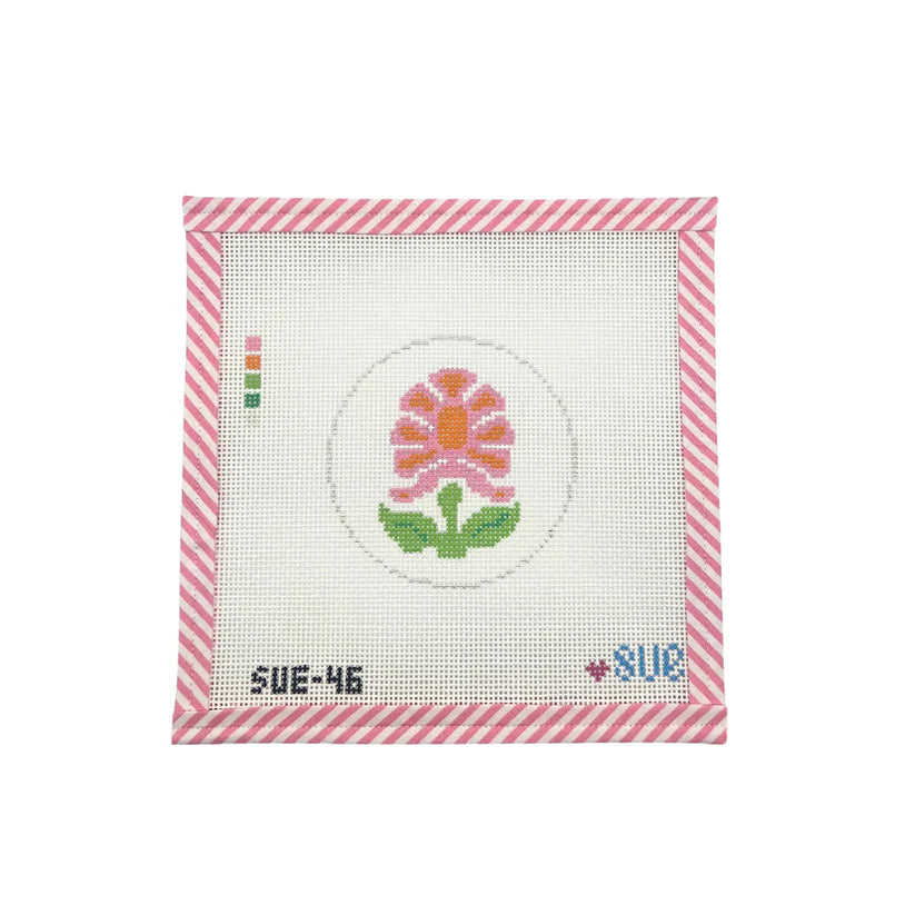 Pink Block Flower Canvas