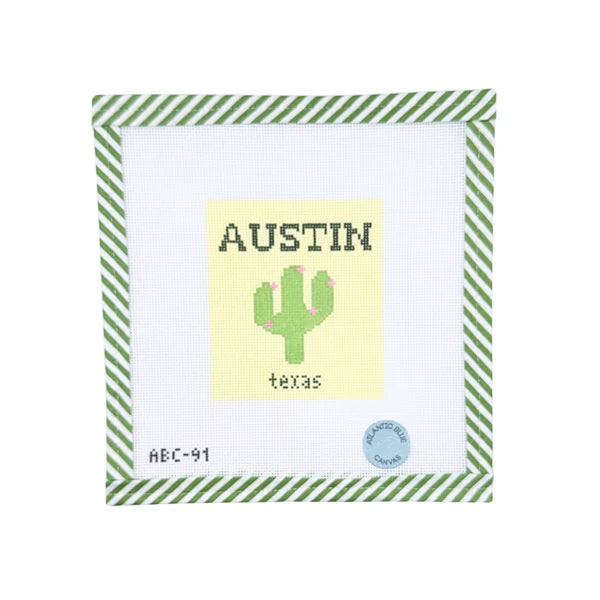 Austin Travel Book Canvas