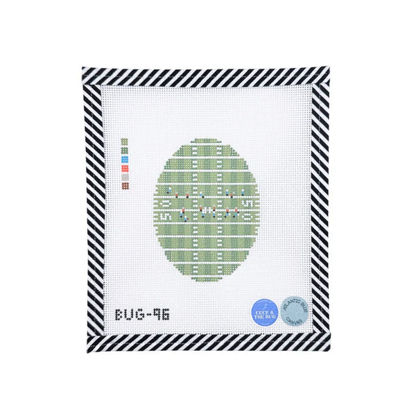 Football from Above Oval Canvas