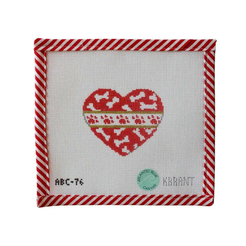 Paw Print Heart Canvas