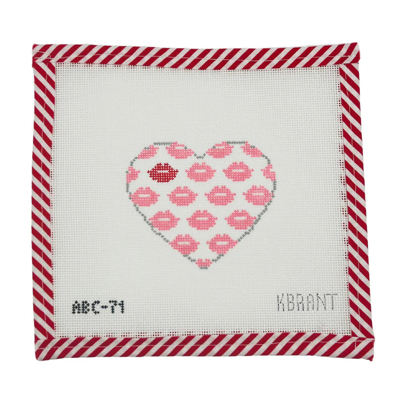 Lips & Kisses Heart Canvas