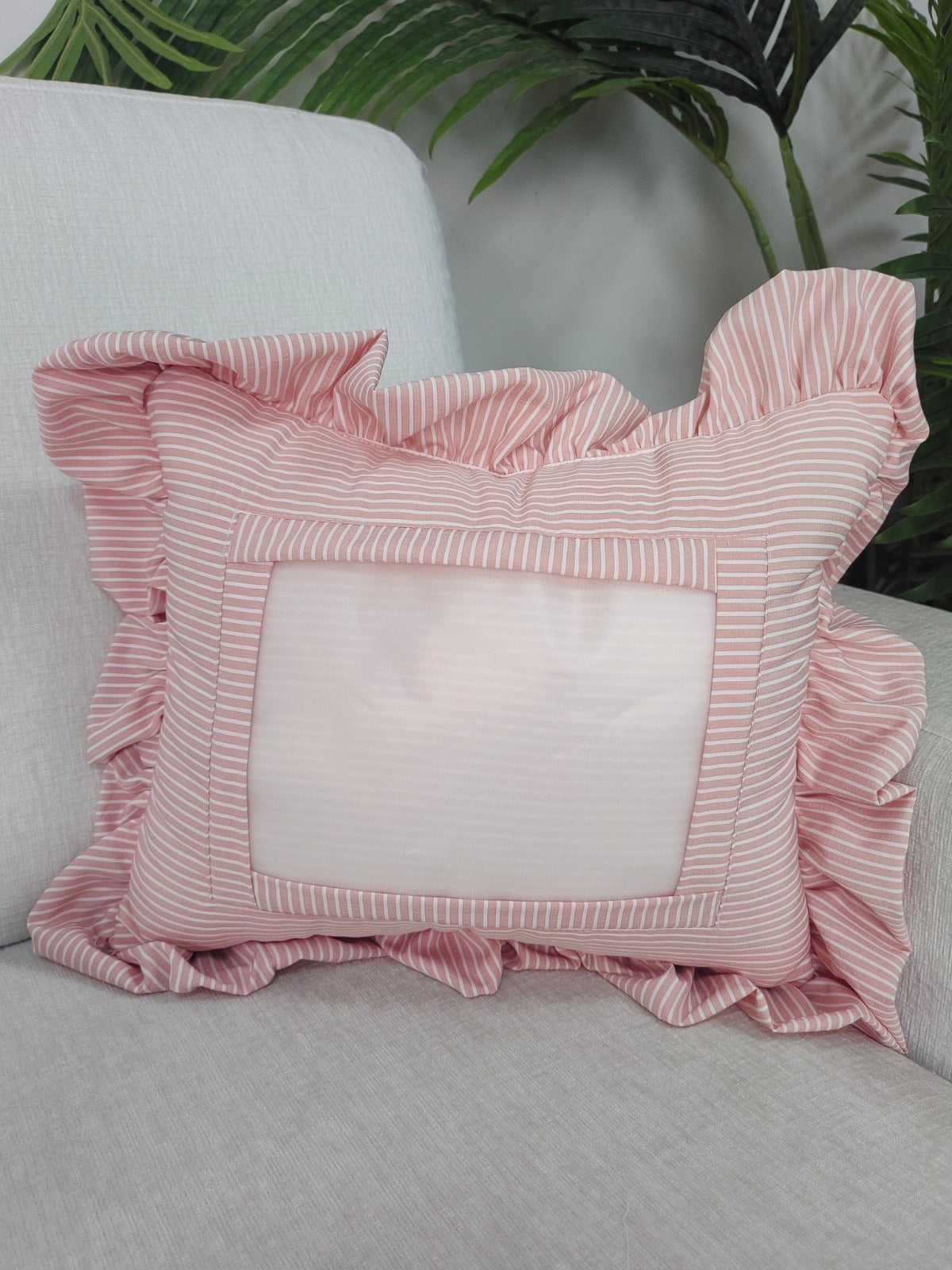 *PREORDER* Dark Pink Stripe Self Finishing Pillow