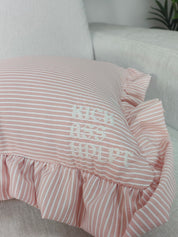 *PREORDER* Dark Pink Stripe Self Finishing Pillow