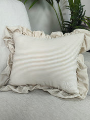 *PREORDER* Taupe Stripe Self Finishing Pillow