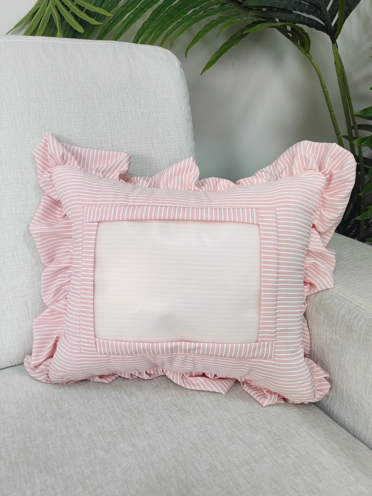 *PREORDER* Light Pink Stripe Self Finishing Pillow