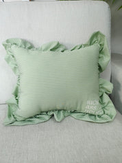 *PREORDER* Green Stripe Self Finishing Pillow