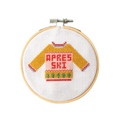 Apres Ski Christmas Jumper Beginner Counted Cross Stitch Kit: White With Multicoloured Thread