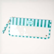 Mahjong Tile Keeper Pouch–Sicily Stripes Teal