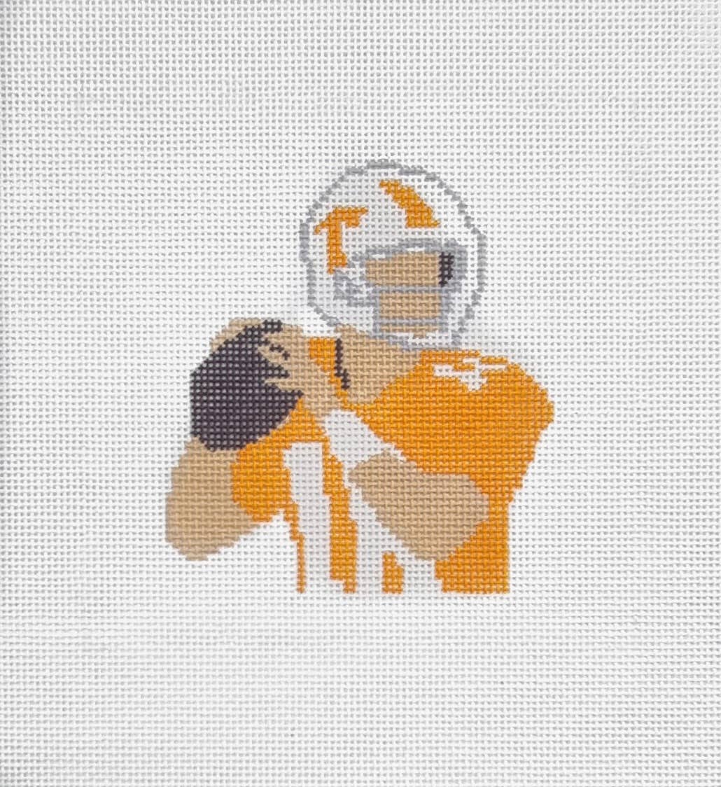 Peyton Manning Handpainted Needlepoint Canvas