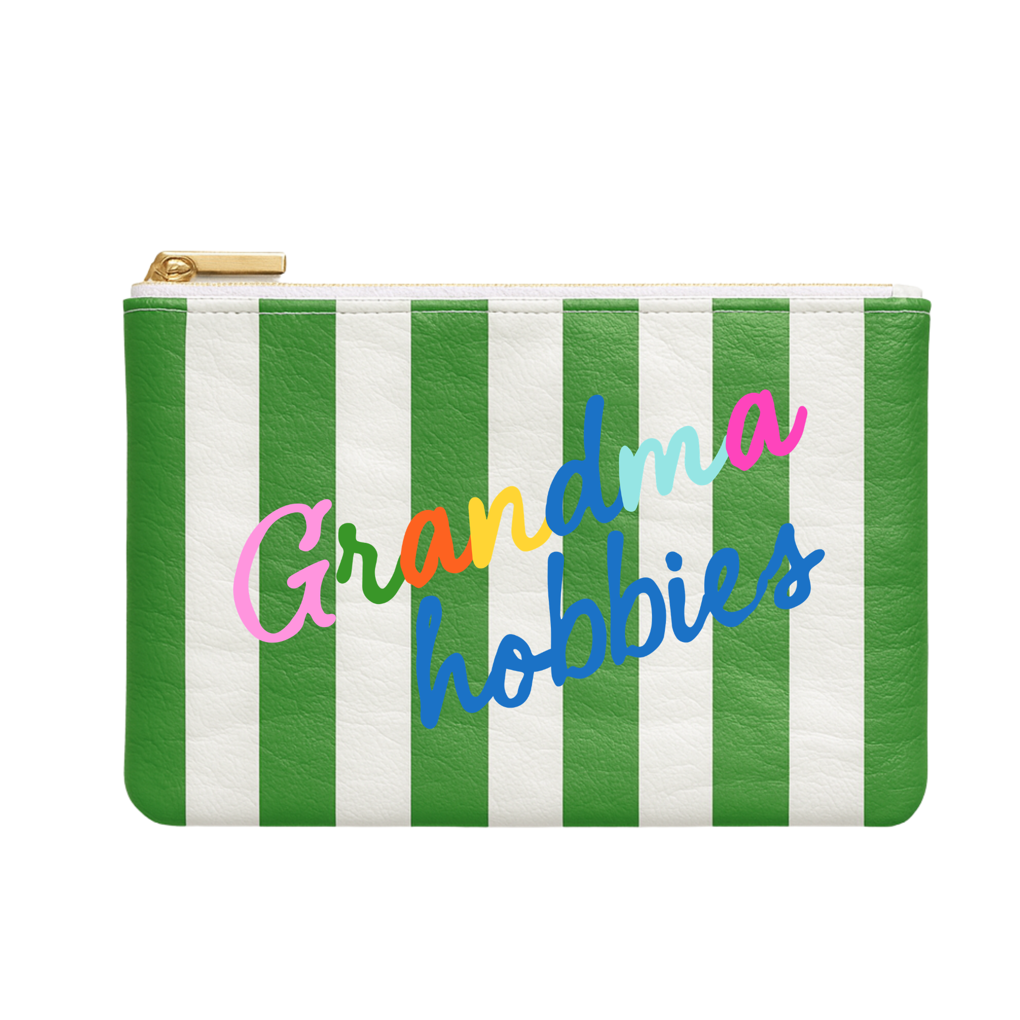 Grandma Hobbies Stripe Needlepoint Bag