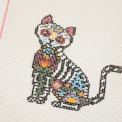 'Día de los Muertos' Cat Hand Painted Needlepoint Canvas