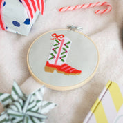 Christmas Cowboy Boot Counted Cross Stitch Kit
