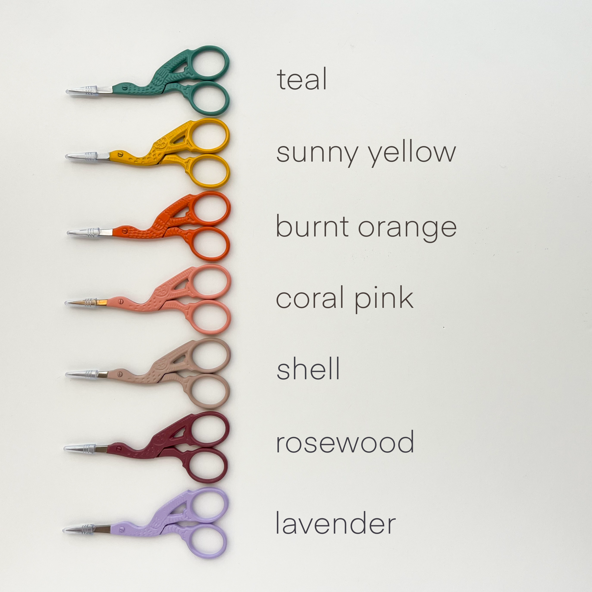 Colorful Stork Scissors