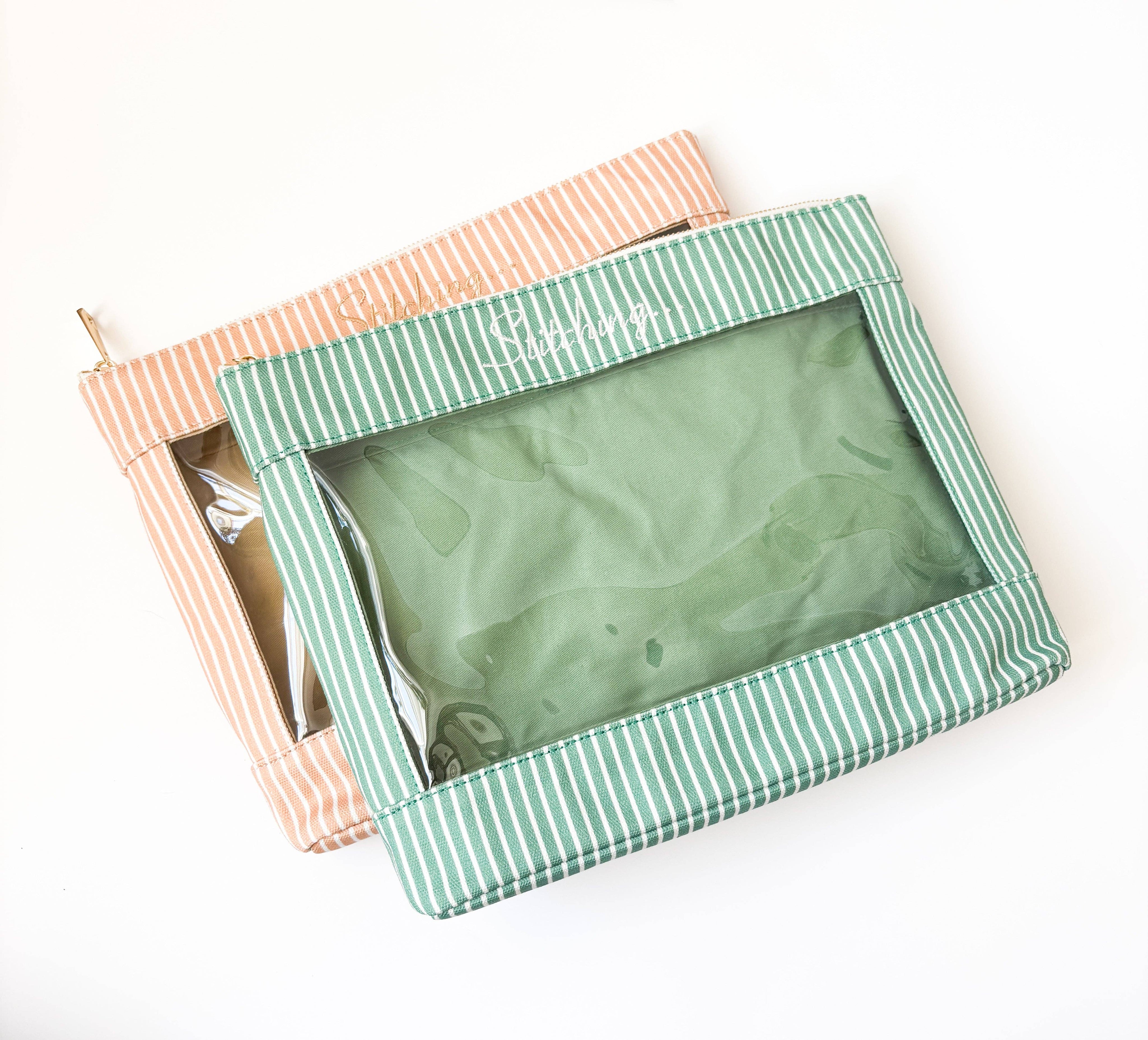 Green Stitching Project Bag