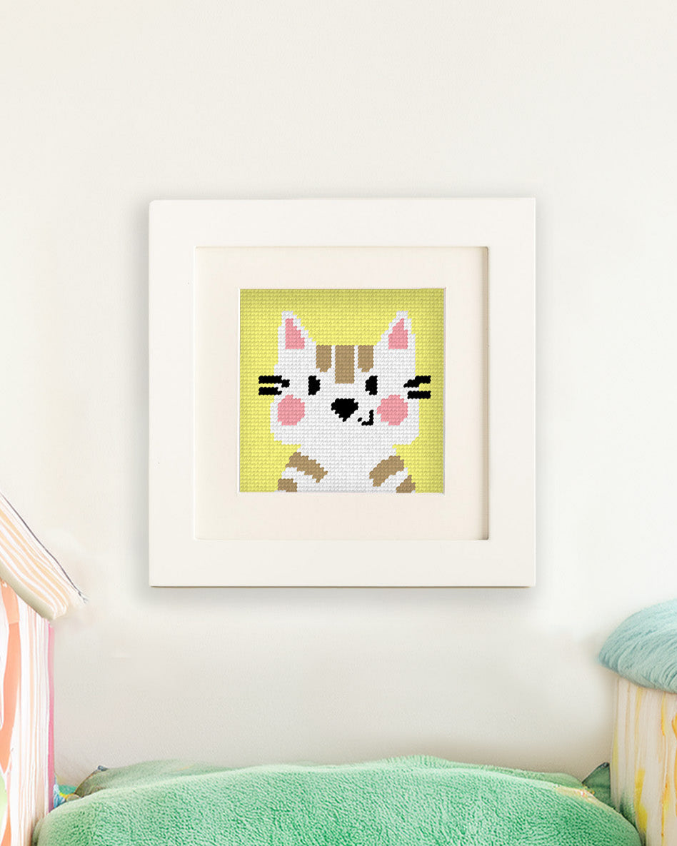 Catie, the Cat - Needlepoint Kit for Kids