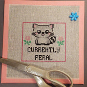 Raccoon Currently Feral Canvas