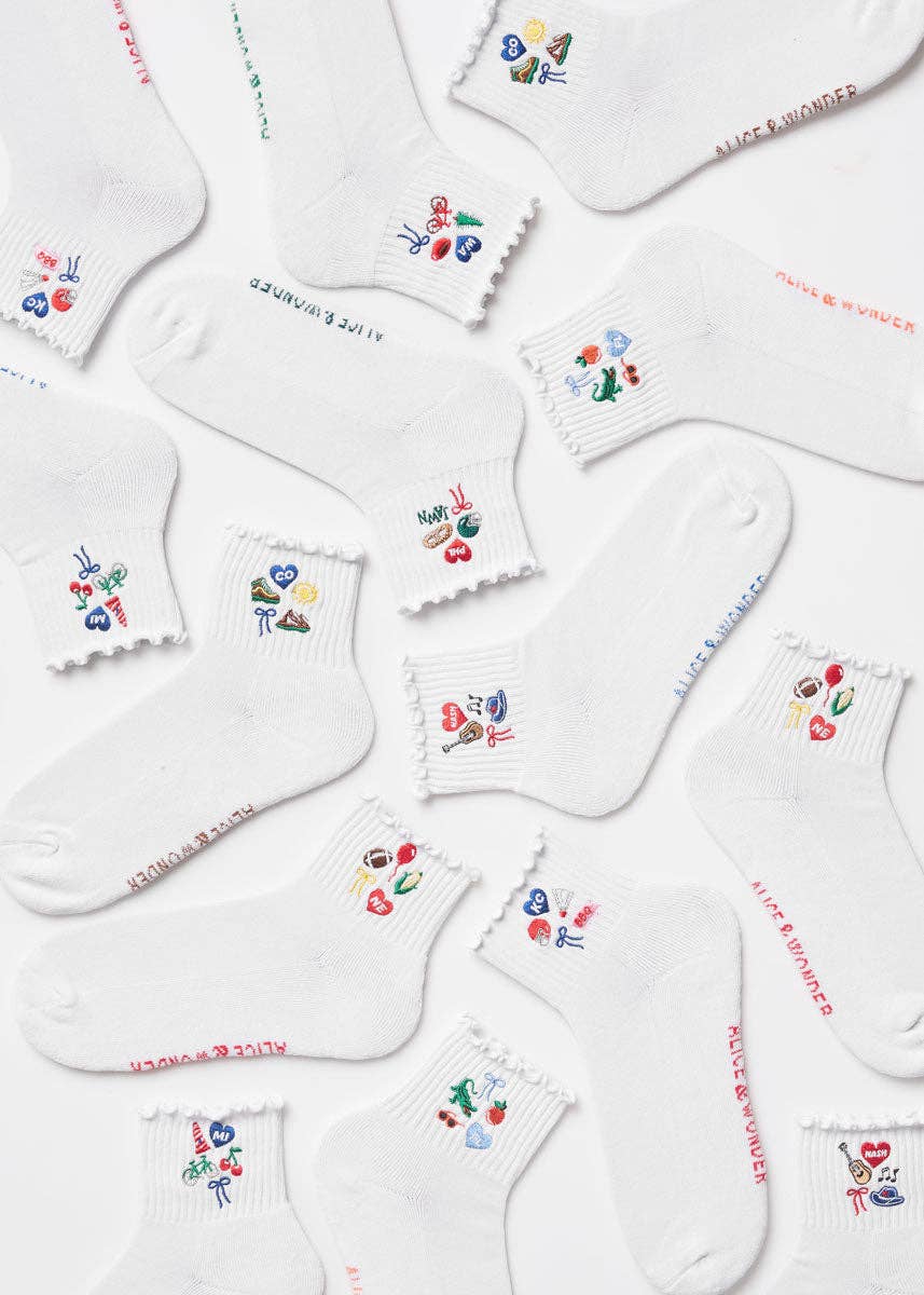 Nashville Icons Ruffle Sock