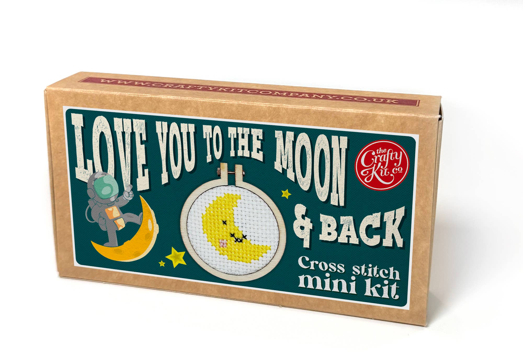 Love You to The Moon & Back Mini Matchbox Cross Stitch Kit