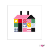 Patchwork House Canvas