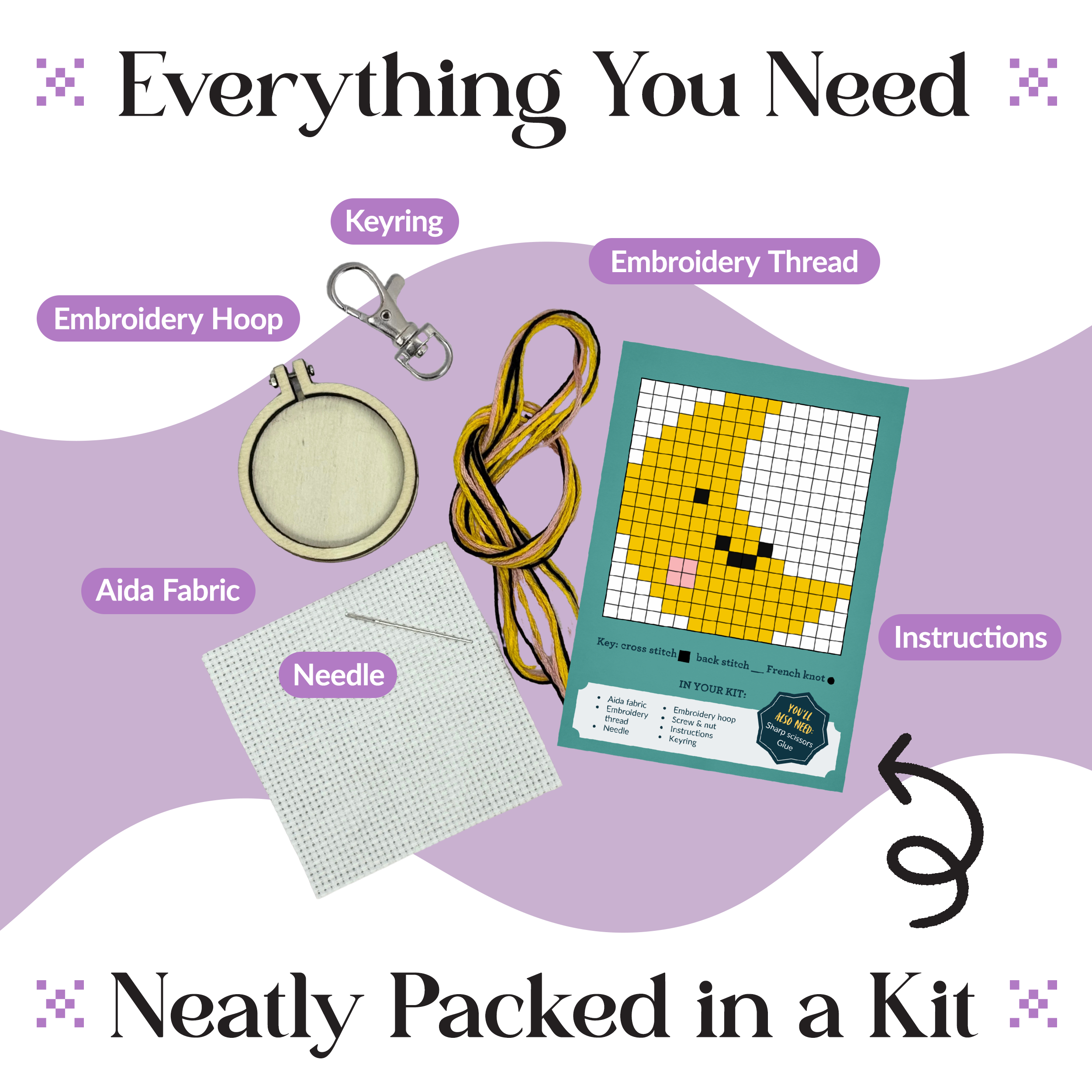 Love You to The Moon & Back Mini Matchbox Cross Stitch Kit