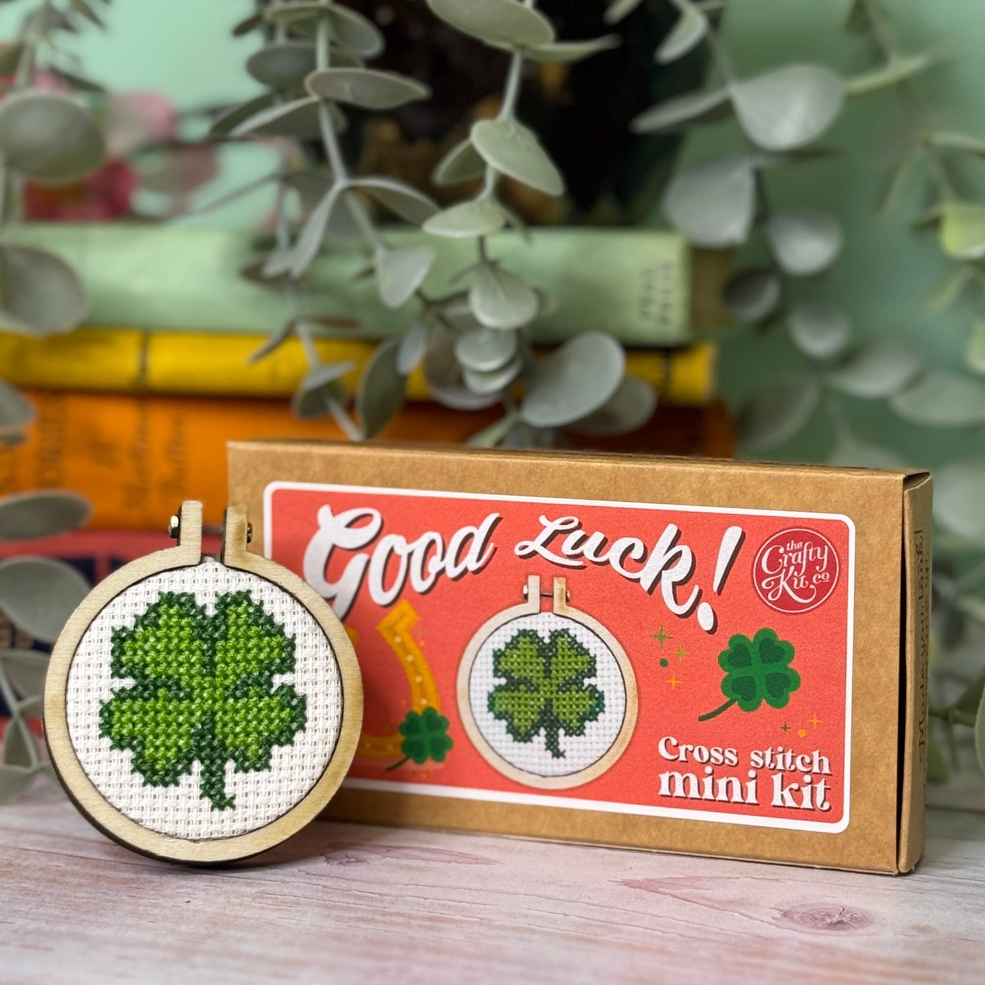 Good Luck! Mini Matchbox Cross Stitch Kit