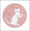 Bohin "White Cat with Tape" Cat Needle Minder