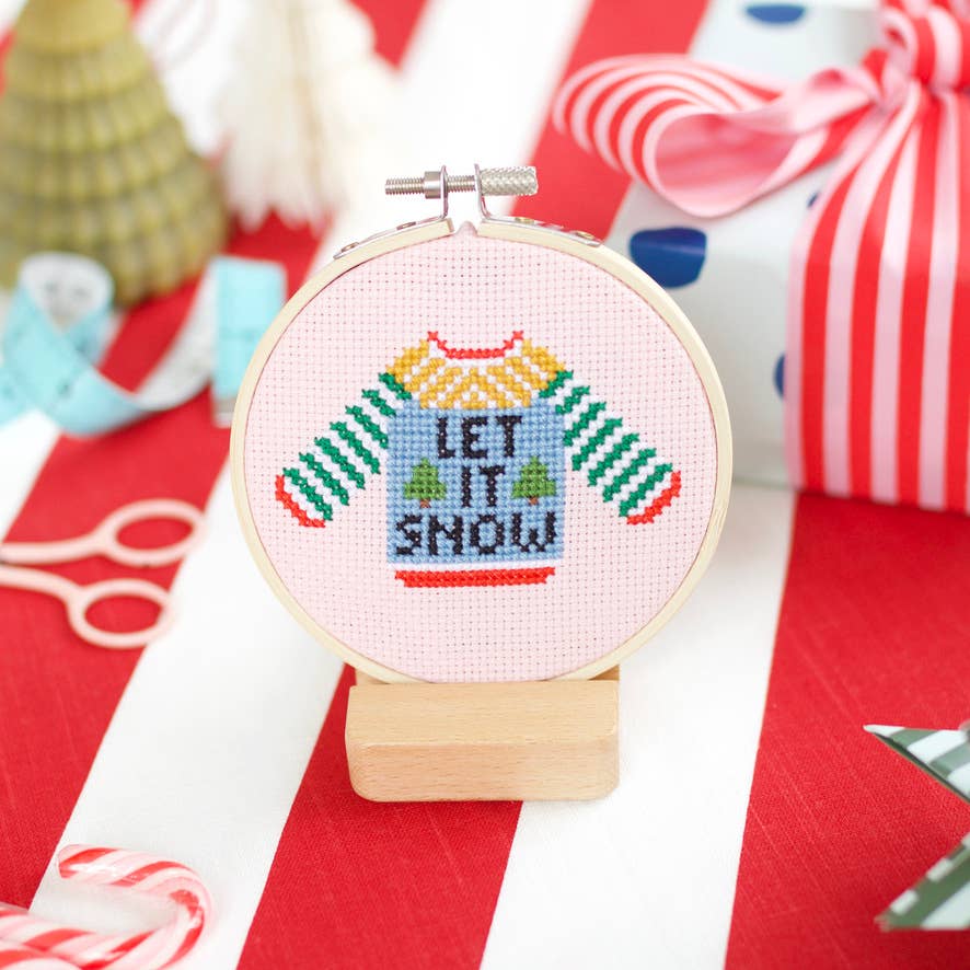 Let It Snow Sweater Beginner Counted Cross Stitch Kit