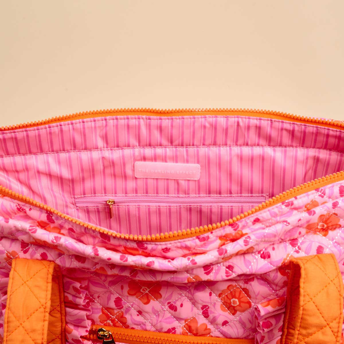 The Everyday Quilted Tote Bag–Poppin' Petals Hot Pink