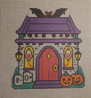 Halloween Blood Bank Village Canvas