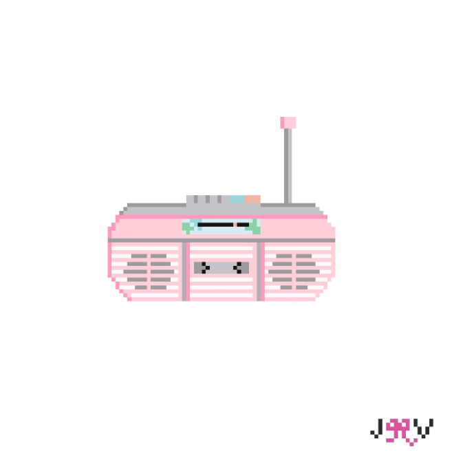 80's Pink Boombox Canvas