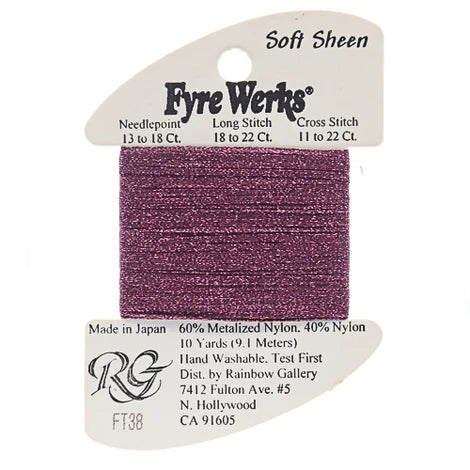Fyre Werks Soft Sheen, Dark Red FT38