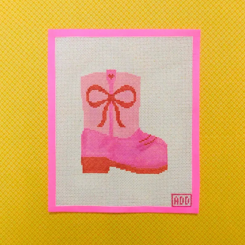 Pink Boot Stocking Canvas