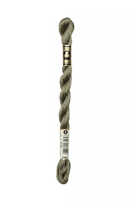 DMC 3 Pearl Cotton 640 Grey Cobblestone