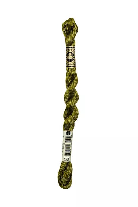 DMC 3 Pearl Cotton 732 Light Bronzed Green