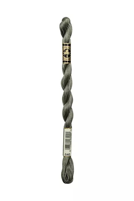 DMC 3 Pearl Cotton 646 Smoke Grey