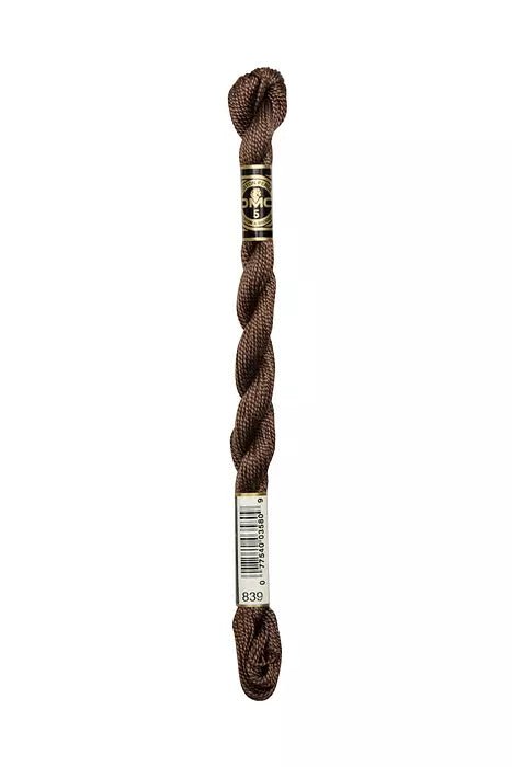 DMC 5 Pearl Cotton 839 Root Brown