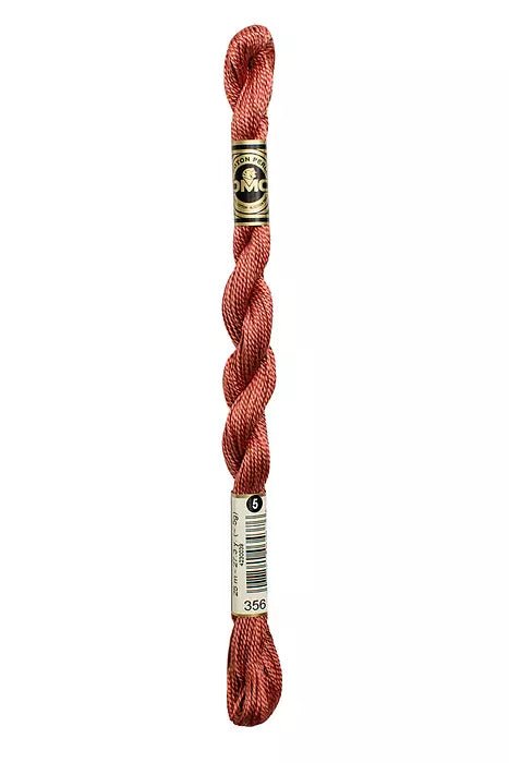 DMC 5 Pearl Cotton 356 Pink Terracotta