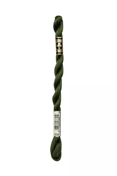DMC 3 Pearl Cotton 936 Oak Moss