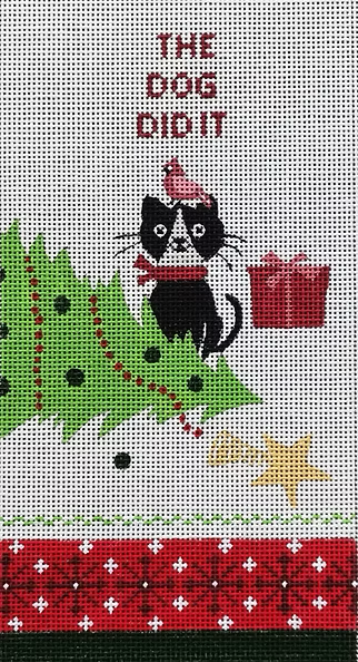 The Dog Did It Christmas Canvas