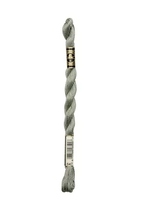 DMC 5 Pearl Cotton 647 Rock Grey