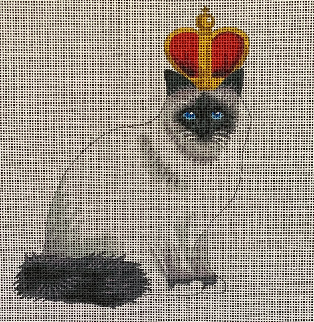 Black + White Royal Cat Canvas